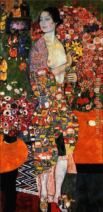 The Dancer painting - Gustav Klimt The Dancer art painting